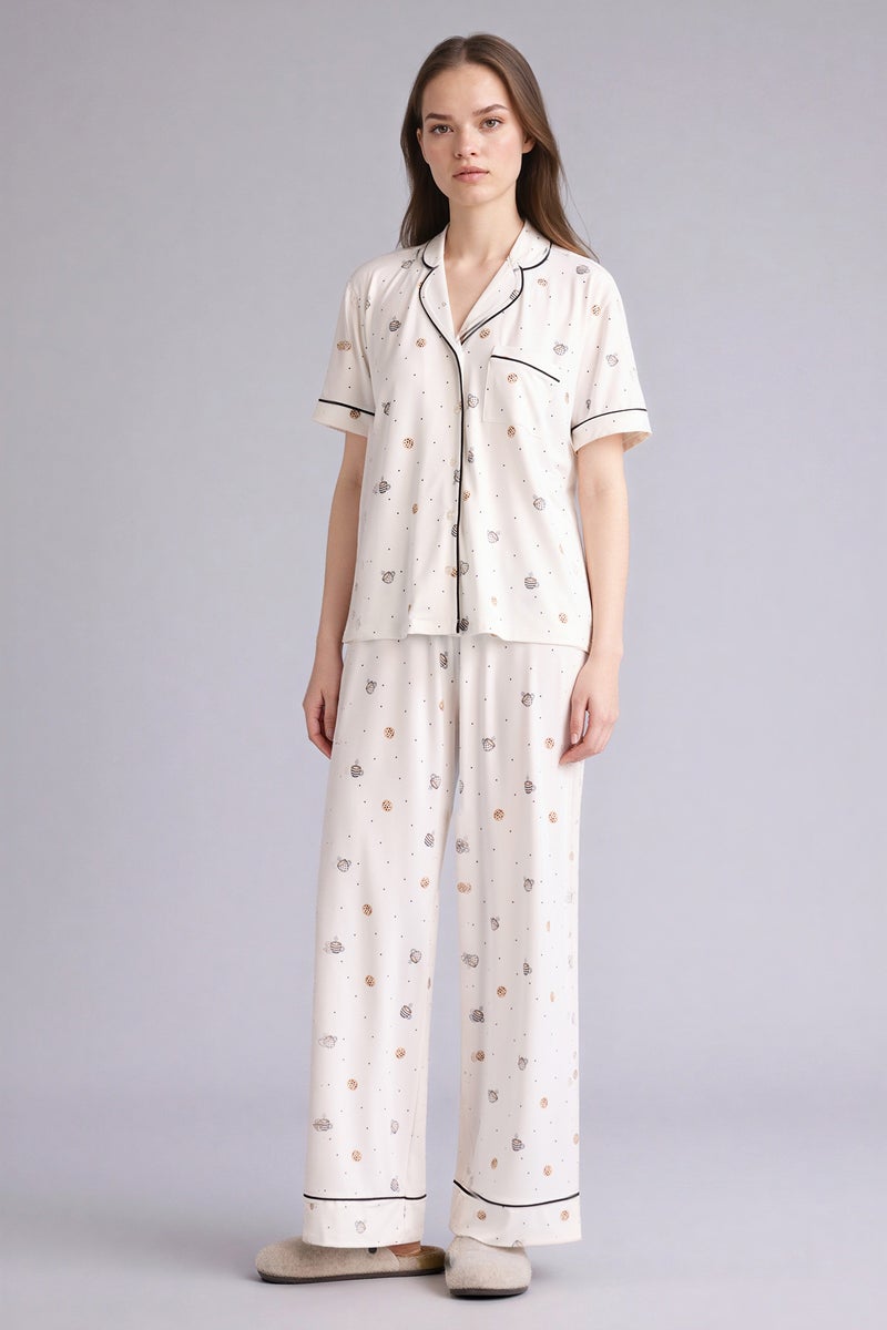 ديفاكتو طقم سوفتشيل قصة عادية نص كم - قطعتين - Image 1